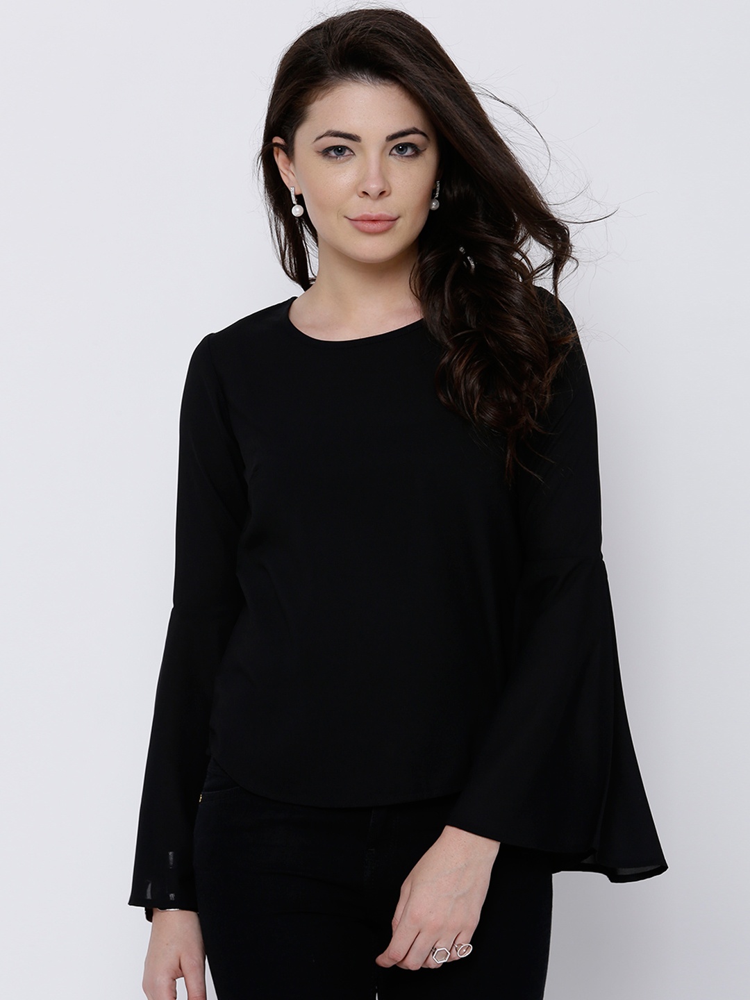 

Tokyo Talkies Women Black Solid Top