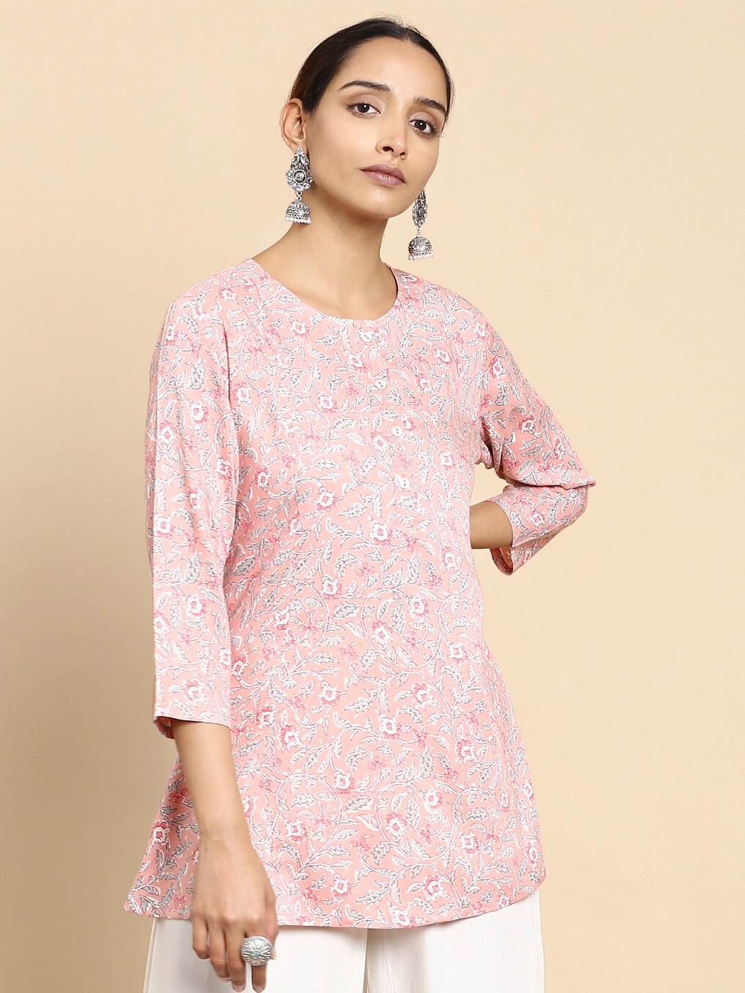 

Soch Pink & White Printed Tunic