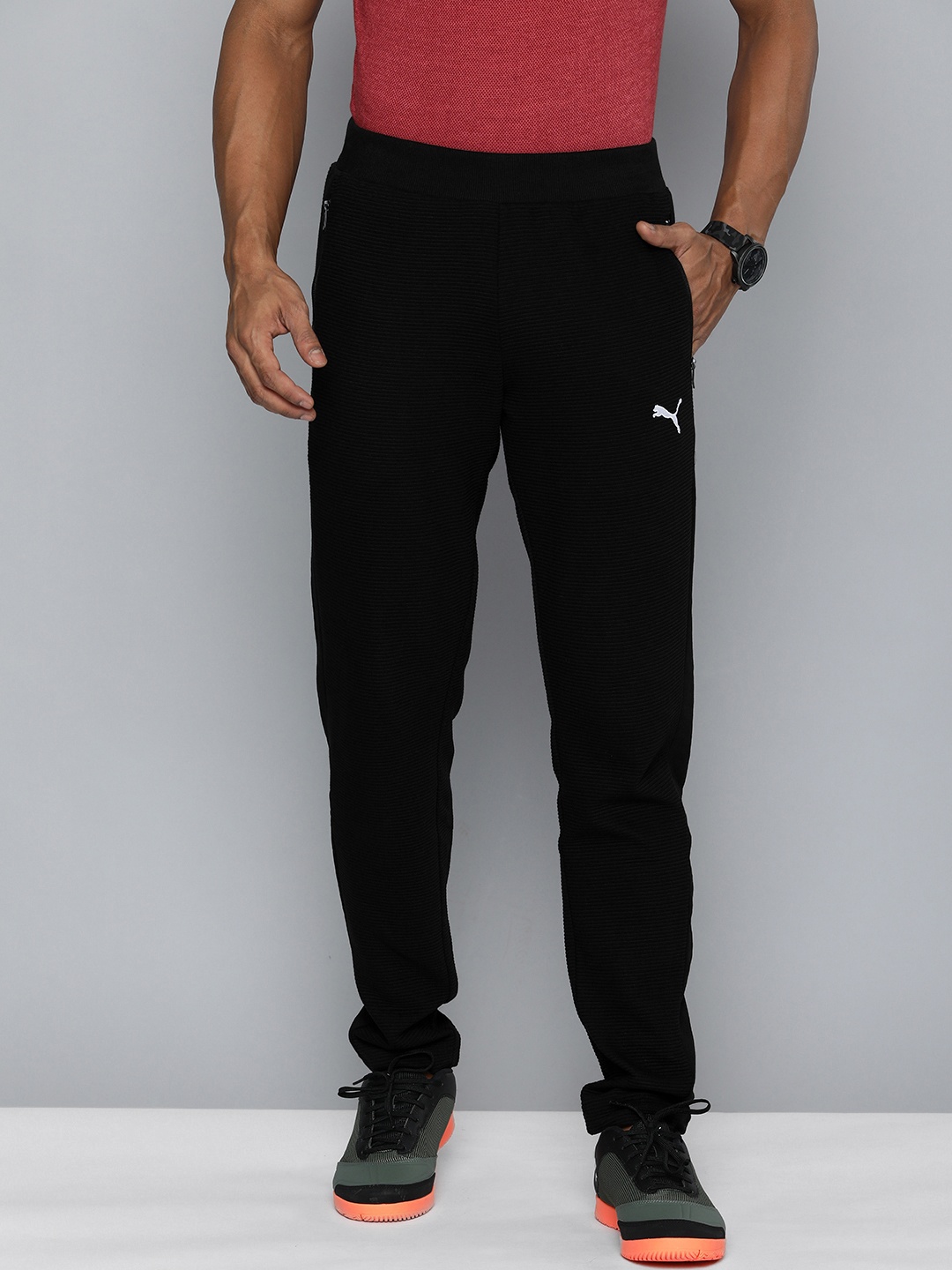 

Puma Men Ottoman Slim Fit Track Pants, Black