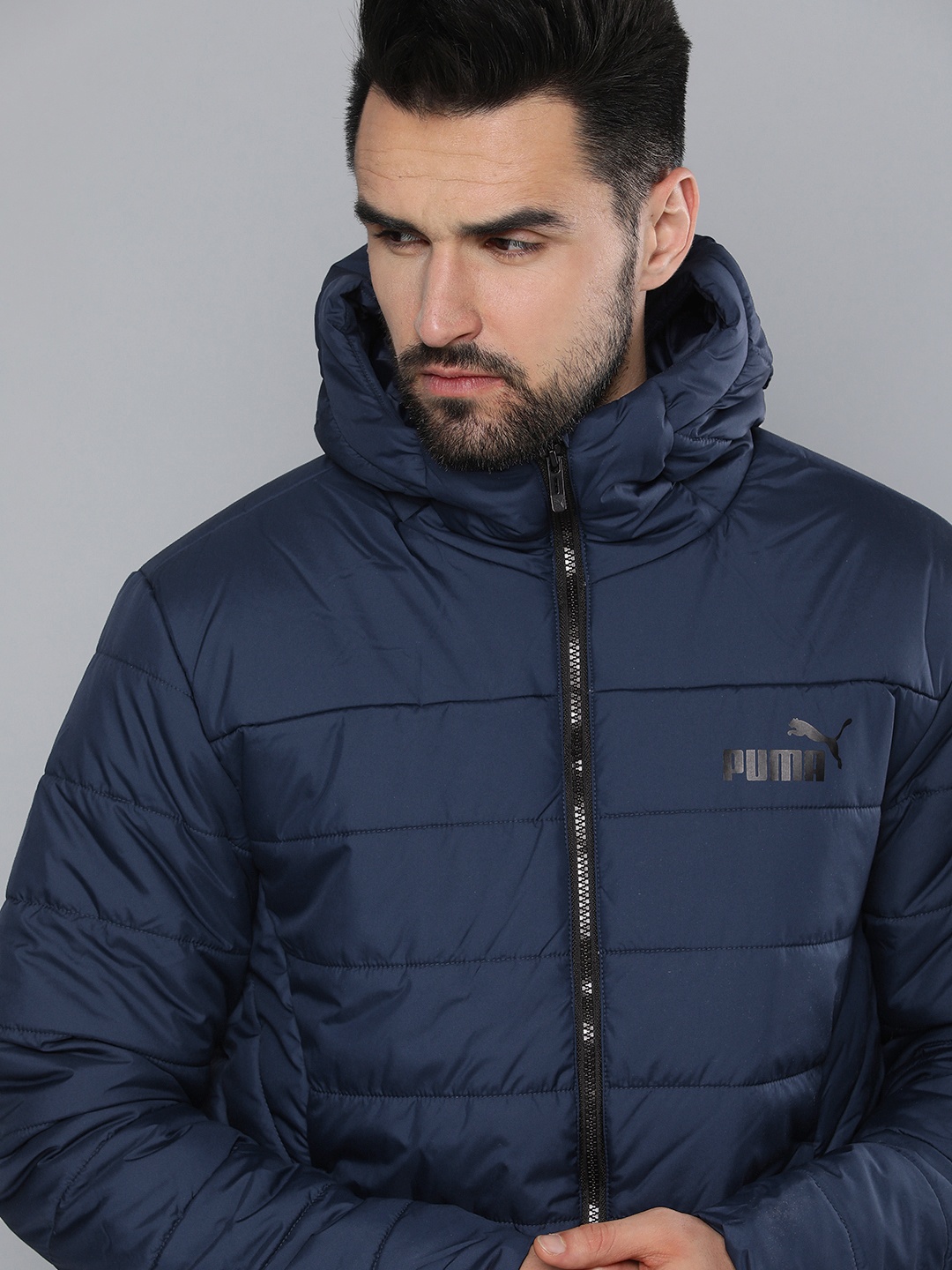 

Puma Men Regular Fit Padded Jacket, Navy blue