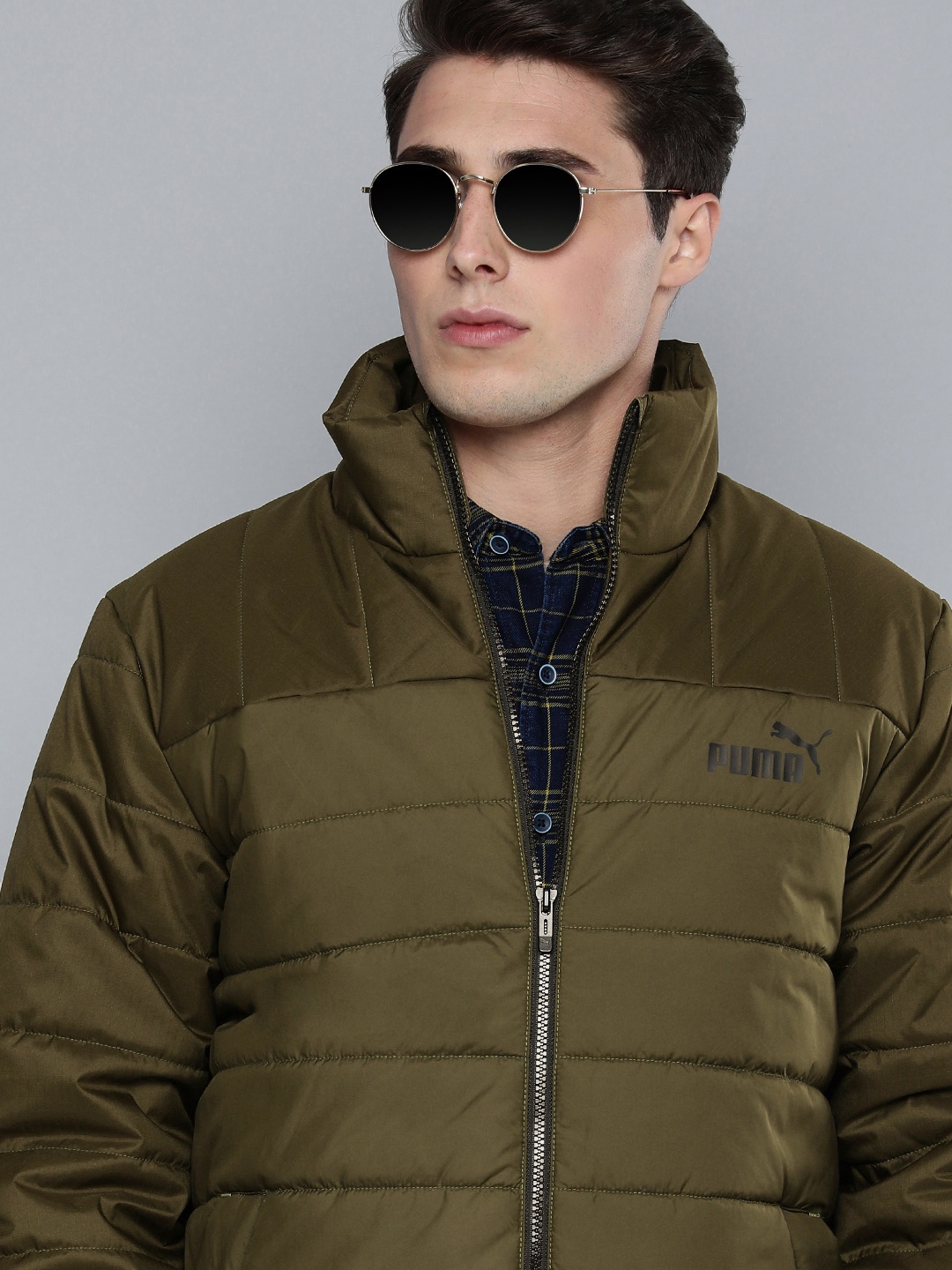

Puma Men Olive Green Essential+ Regular Fit Padded Jacket
