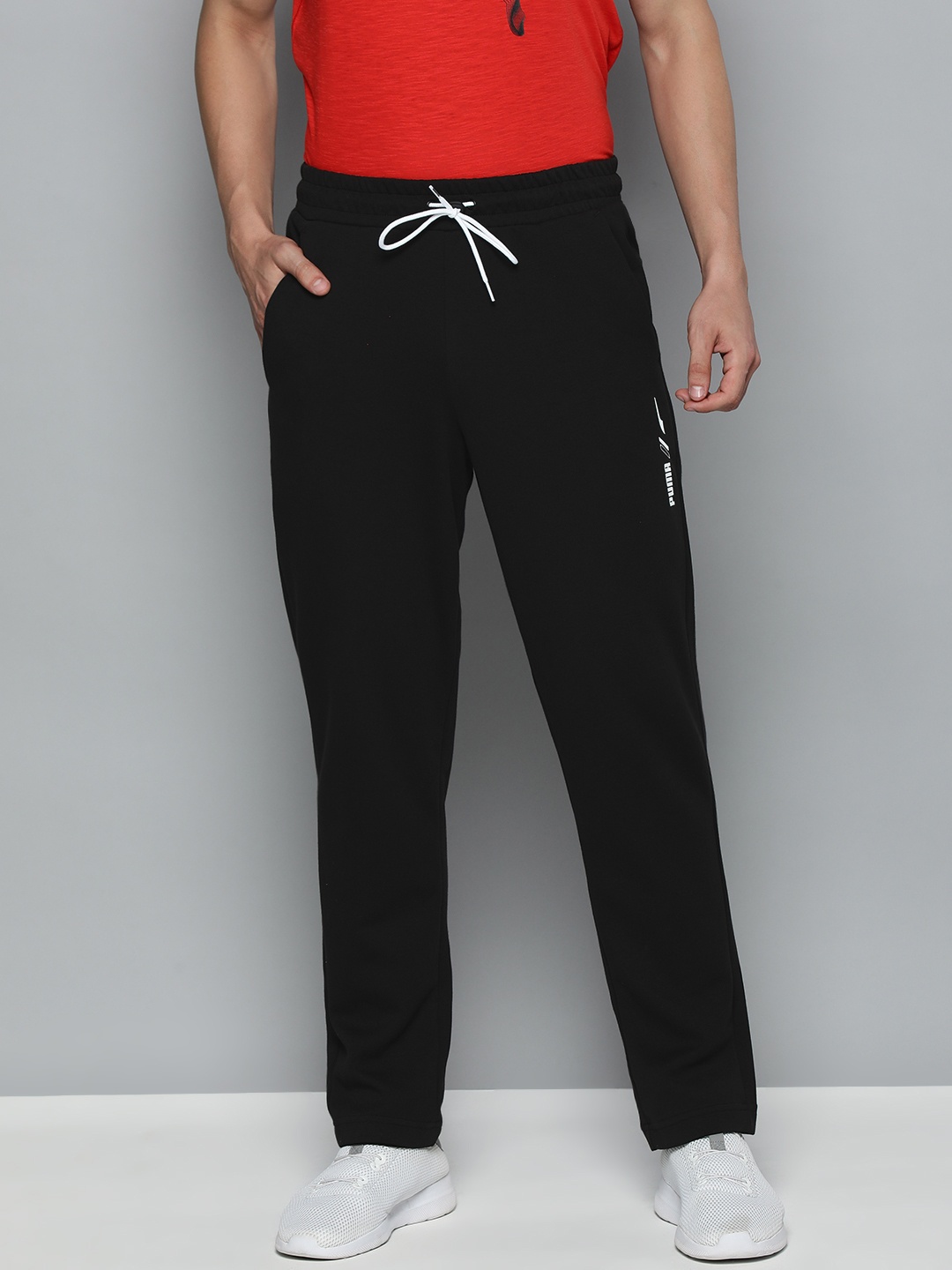 

Puma Men Regular Fit Solid Track Pants, Black