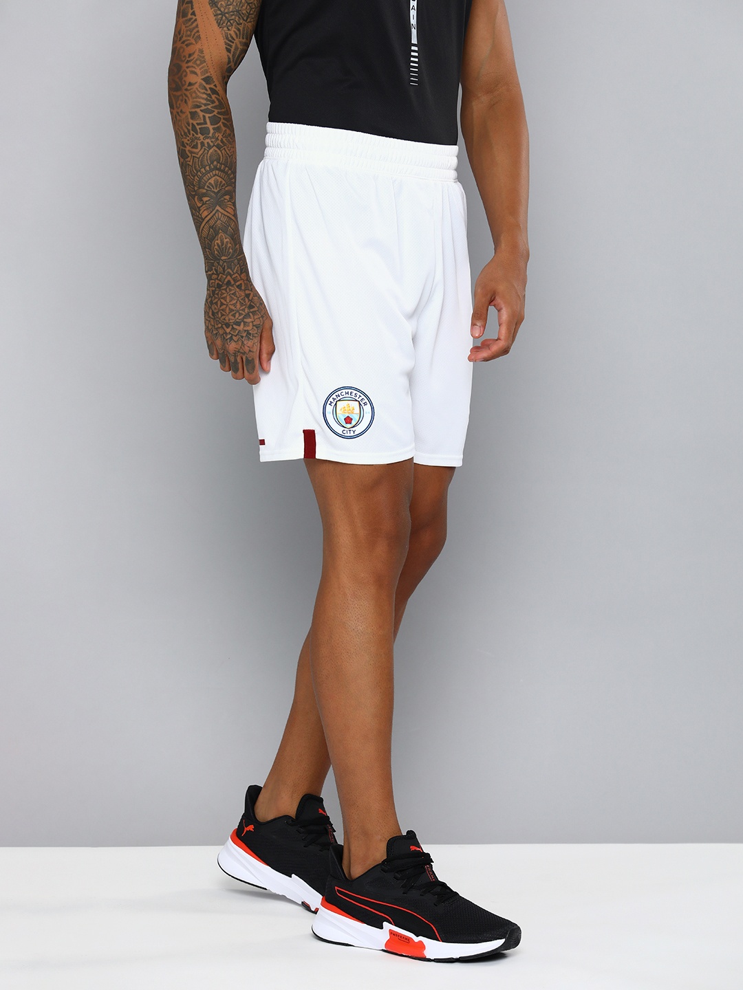 

Puma Men White dryCELL Manchester City FC Replica Football Shorts
