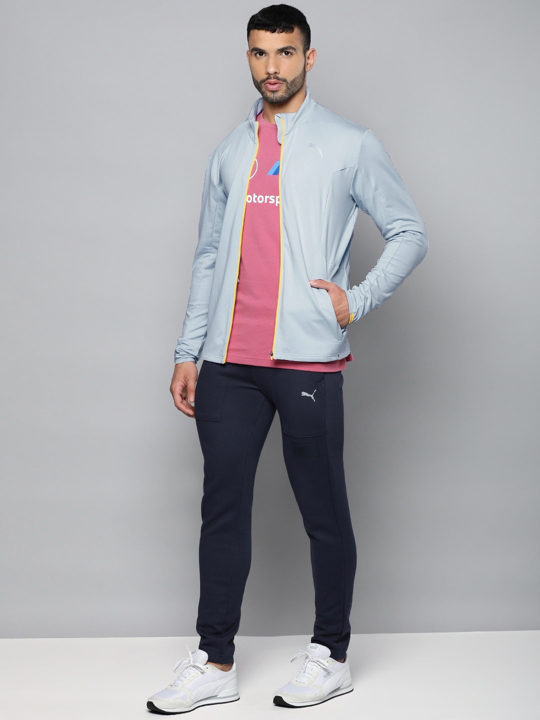 

Puma Men Blue RUN CLOUDSPUN dryCELL Sporty Jacket