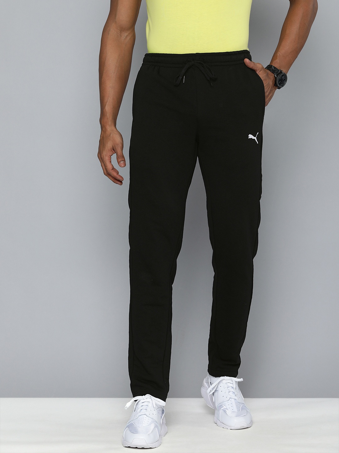 

Puma Men Black Slim Fit Zippered Knitted Track Pants