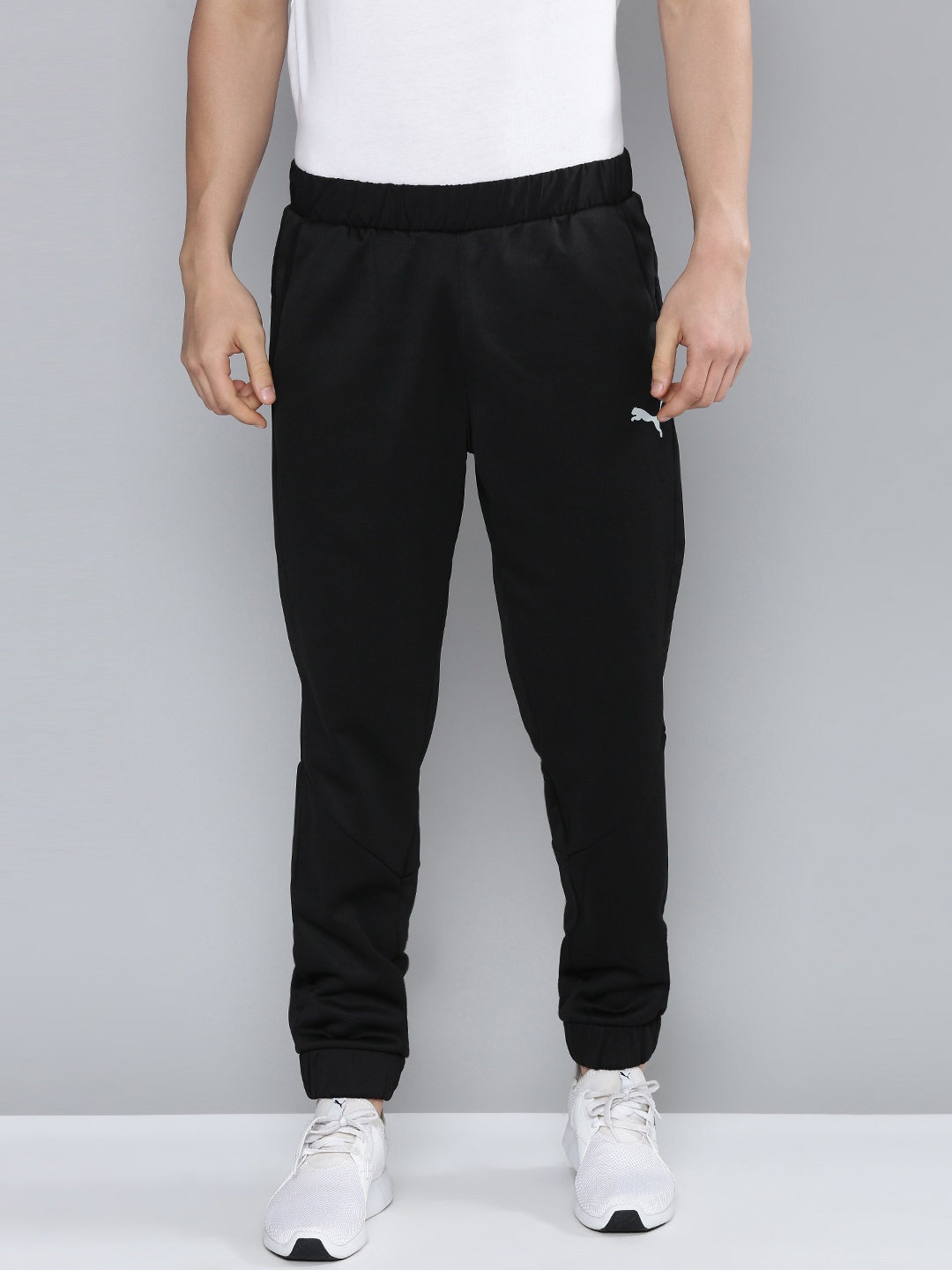 

Puma Men Black Solid Slim Fit Mid-Rise warmCELL All Day PWRFleece Training Joggers