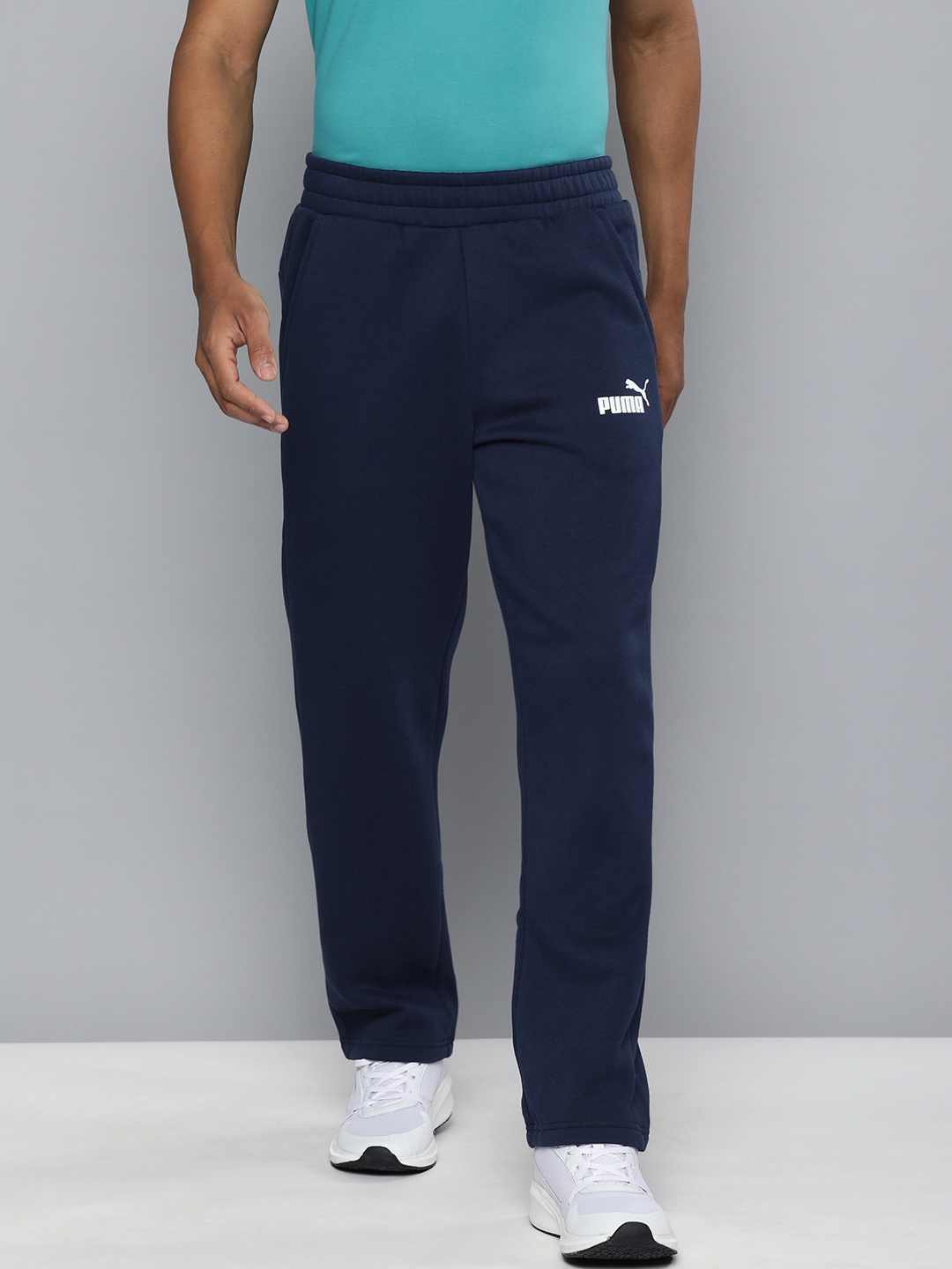 

Puma Men Navy Blue Solid Essential Logo Track Pants
