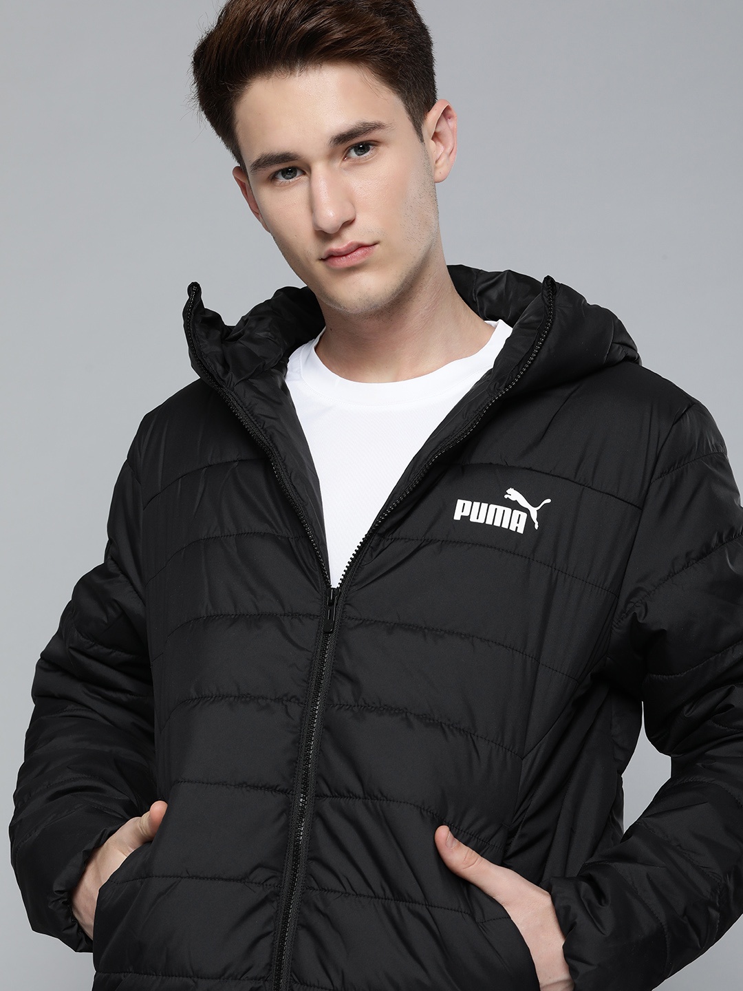

Puma Men Solid Essential Padded Regular Fit Jacket, Black