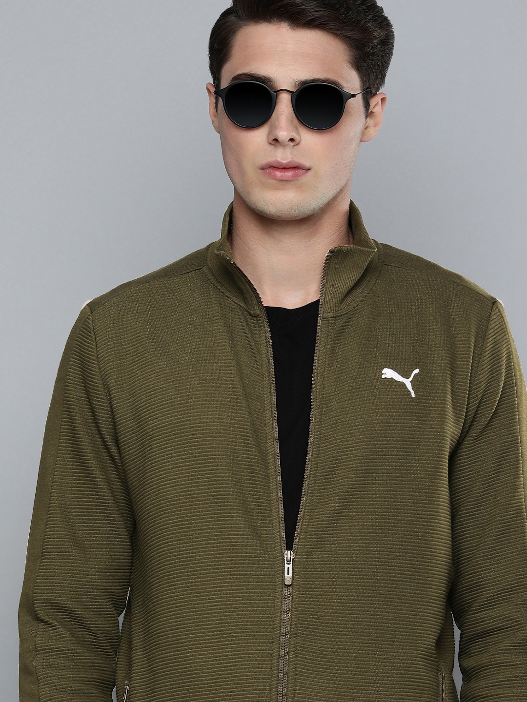 

Puma Men Slim Fit Ottoman Sporty Jacket, Olive