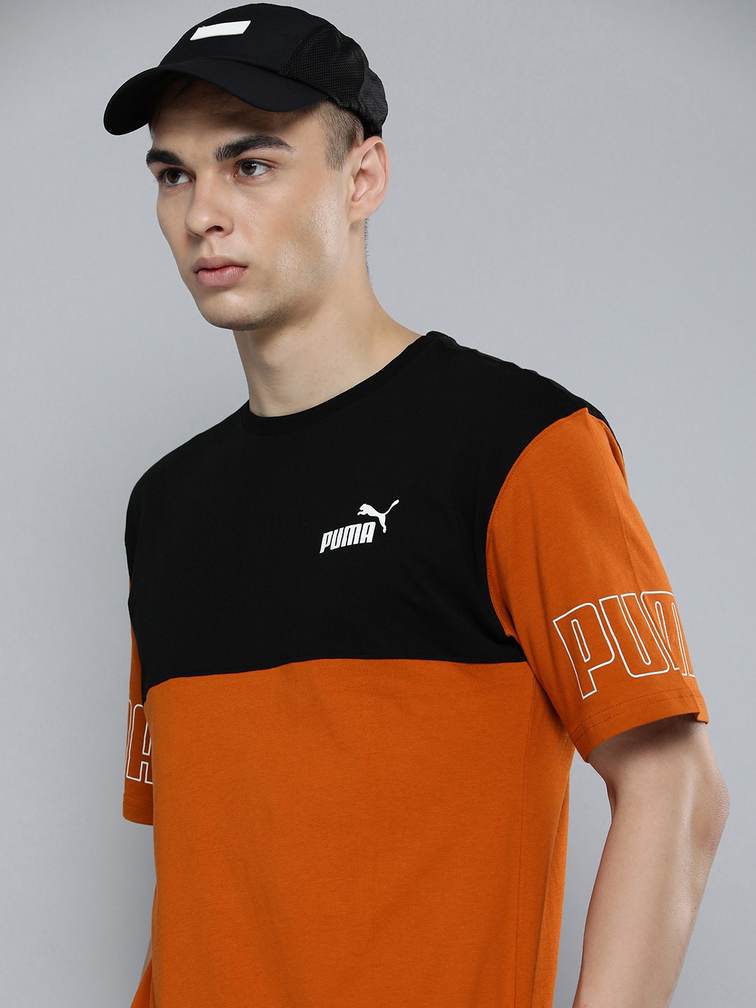 

Puma Men Colourblocked Relaxed Fit T-shirt, Brown