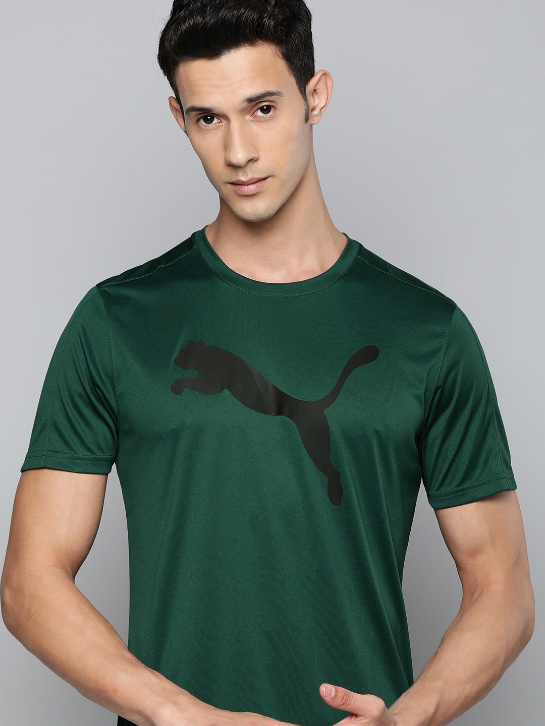 

Puma Men Teal Brand Logo Printed DryCell Training T-shirt