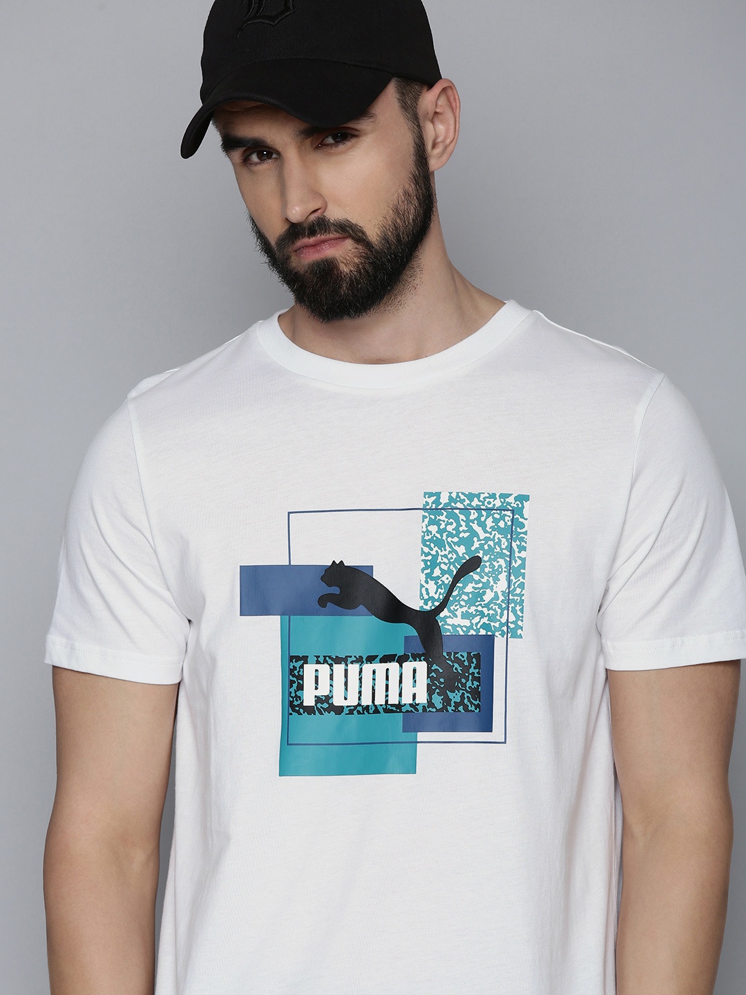 

Puma Men White Brand Love Logo Printed Pure Cotton Regular Fit T-shirt