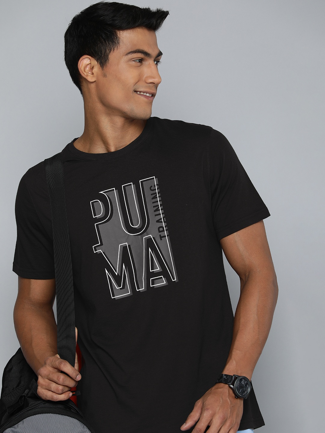 

Puma Men Black Typography Printed T-shirt