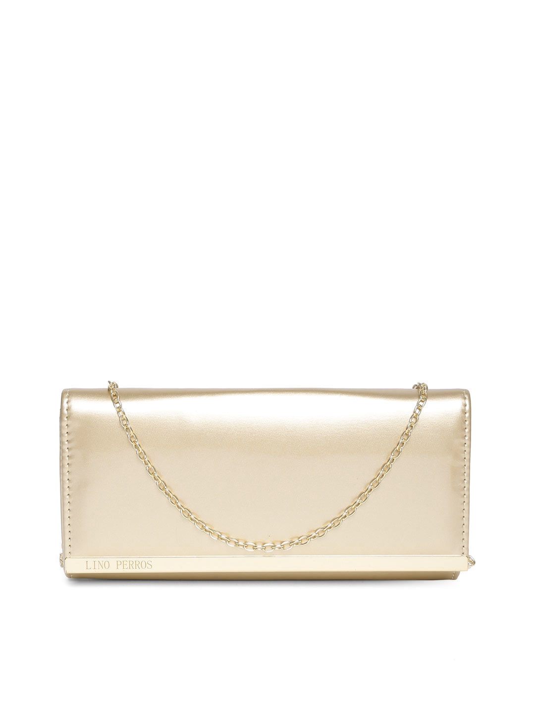 

Lino Perros Gold-Toned Clutch with Chain Strap