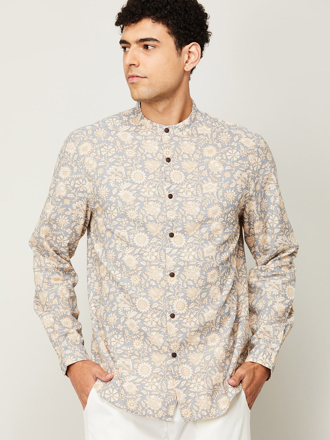 

Melange by Lifestyle Men Blue Ethnic Motifs Printed Casual Shirt