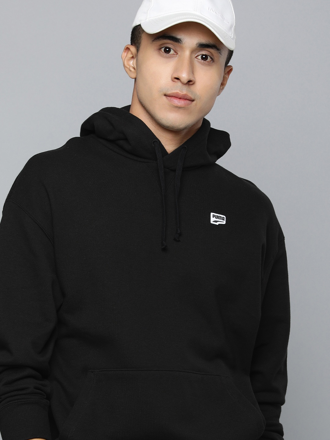 

Puma Men Black Downtown Hooded Relaxed Fit Sweatshirt