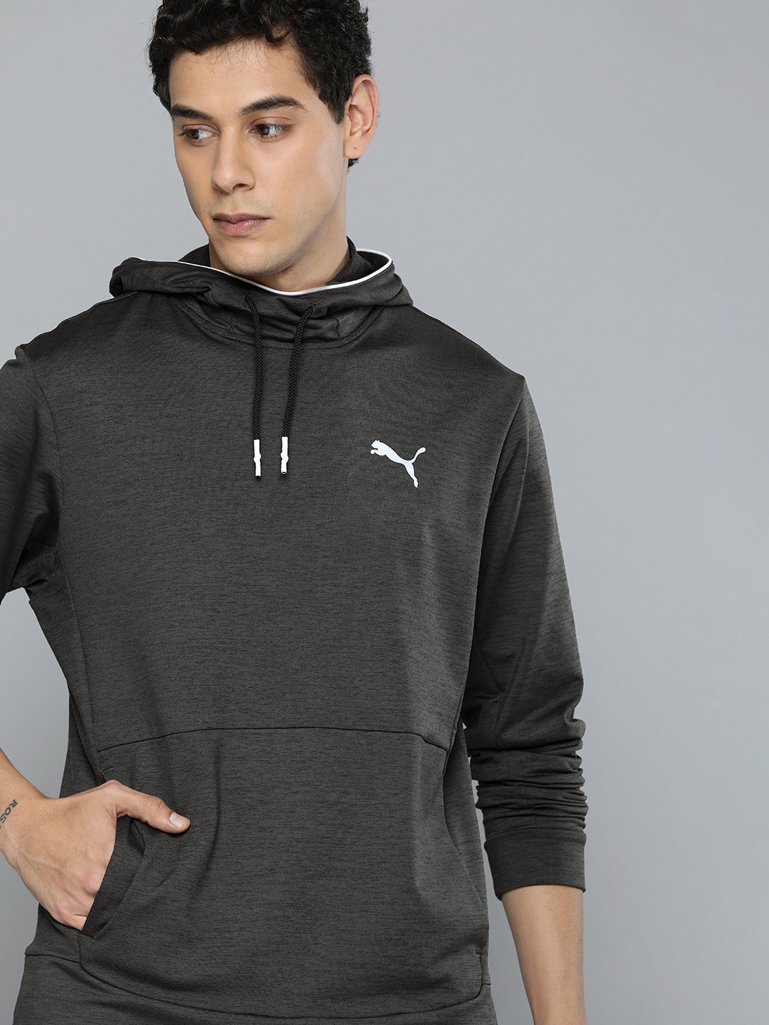

Puma Men TRAIN CLOUDSPUN Hooded Sweatshirt, Charcoal