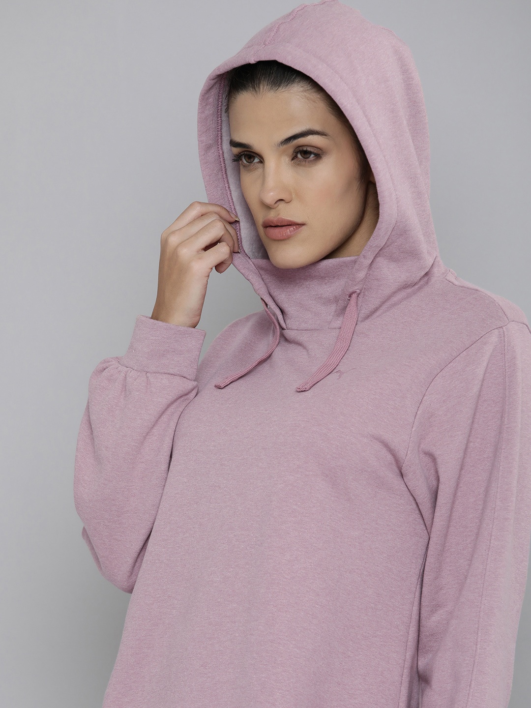 

Puma Women Purple Solid Hooded Sweatshirt