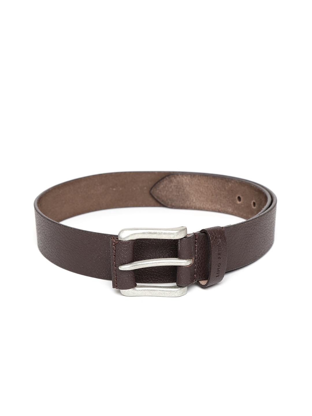 

Lino Perros Men Brown Solid Genuine Leather Belt