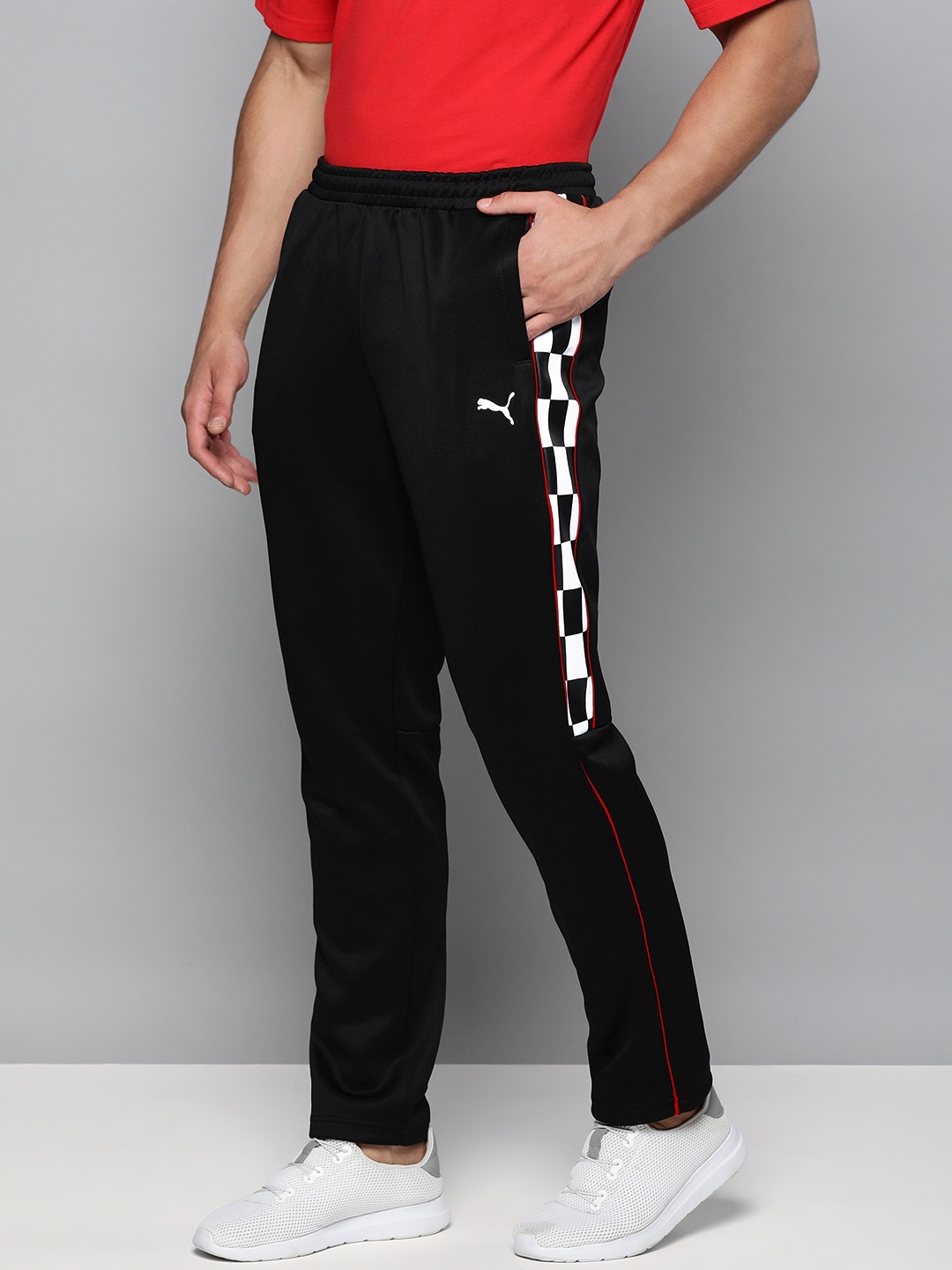 

PUMA Motorsport Men Regular Fit Ferrari Race MT7 Motorsports Track Pants, Black