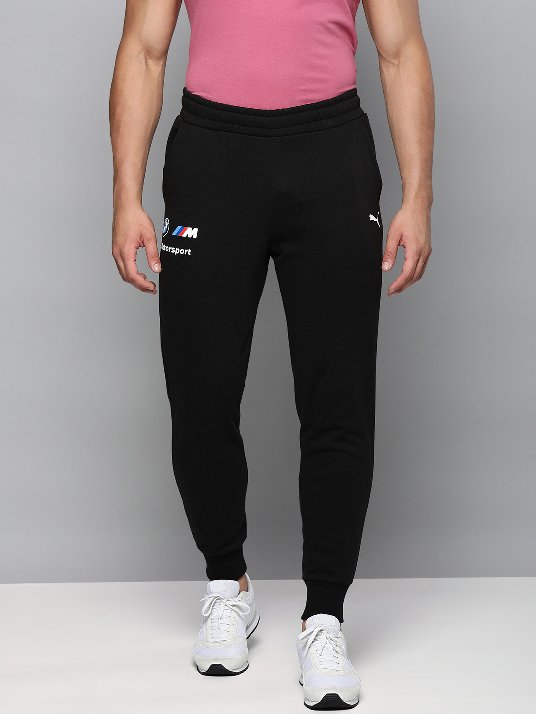 

PUMA Motorsport Men Black BMW ESS Fleece Regular Fit Joggers