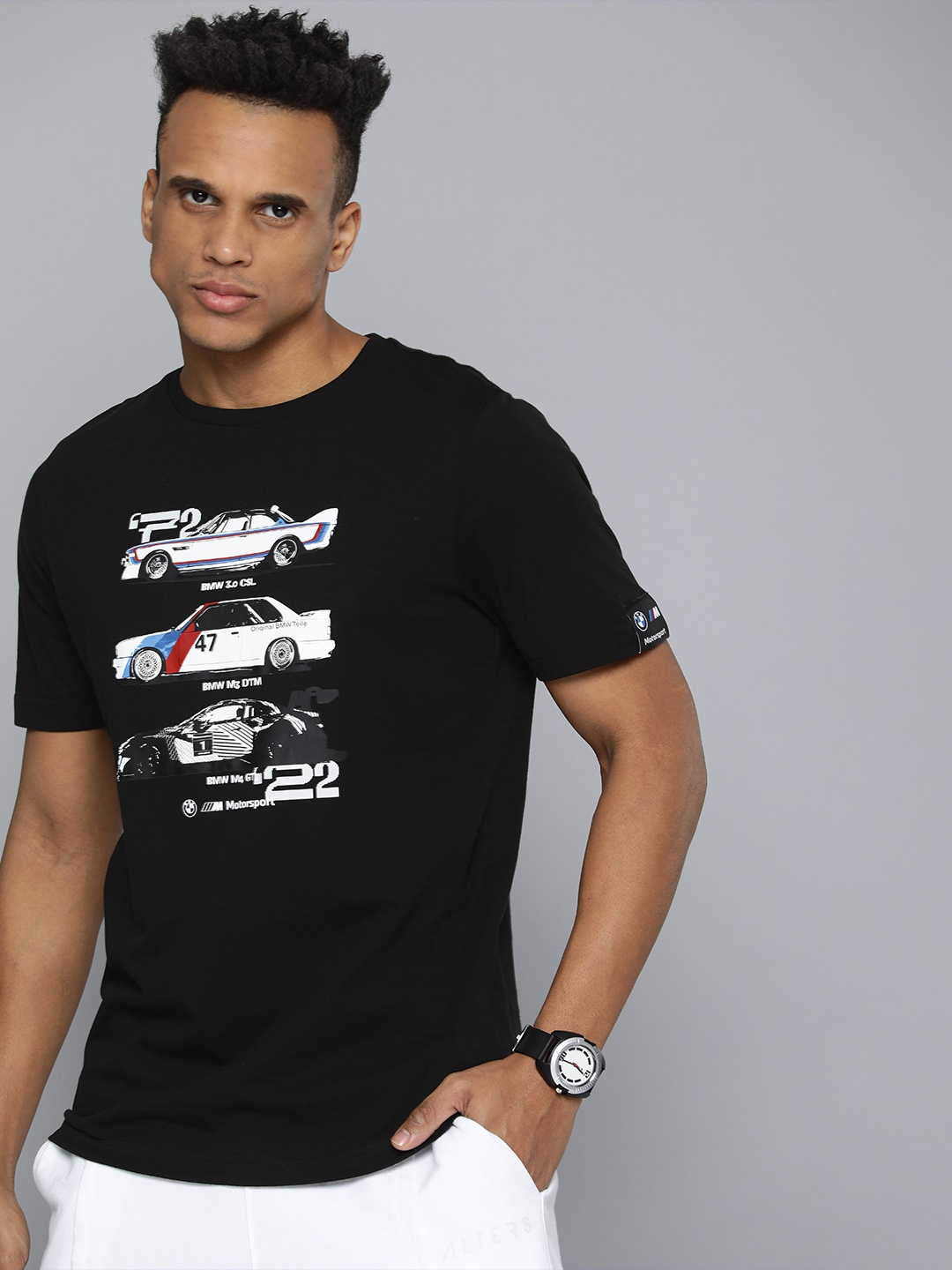 

PUMA Motorsport Men Black BMW M Motorsport GRAPHIC M Printed Pure Cotton T-shirt