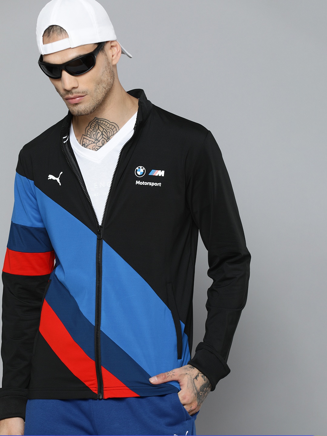 

PUMA Motorsport Men Colourblocked Outdoor Sporty Track Slim Fit Jacket, Black