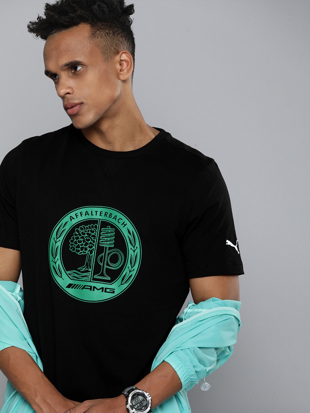 

PUMA Motorsport Men Regular Fit Printed MAPF1 Vintage Graphic Pure Cotton T-shirt, Black