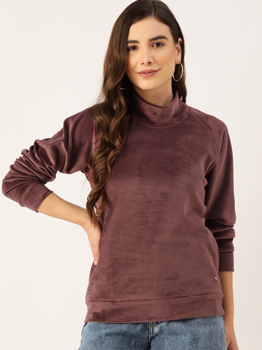

Monte Carlo Women Brown Solid Sweatshirt