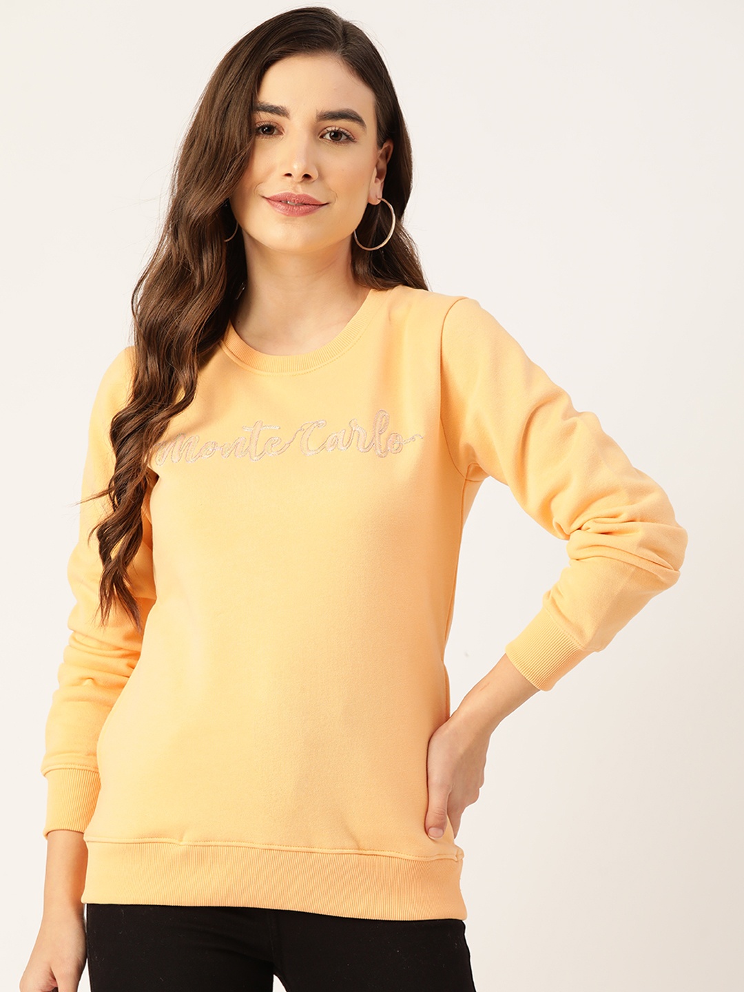 

Monte Carlo Women Yellow Embroidered Pullover