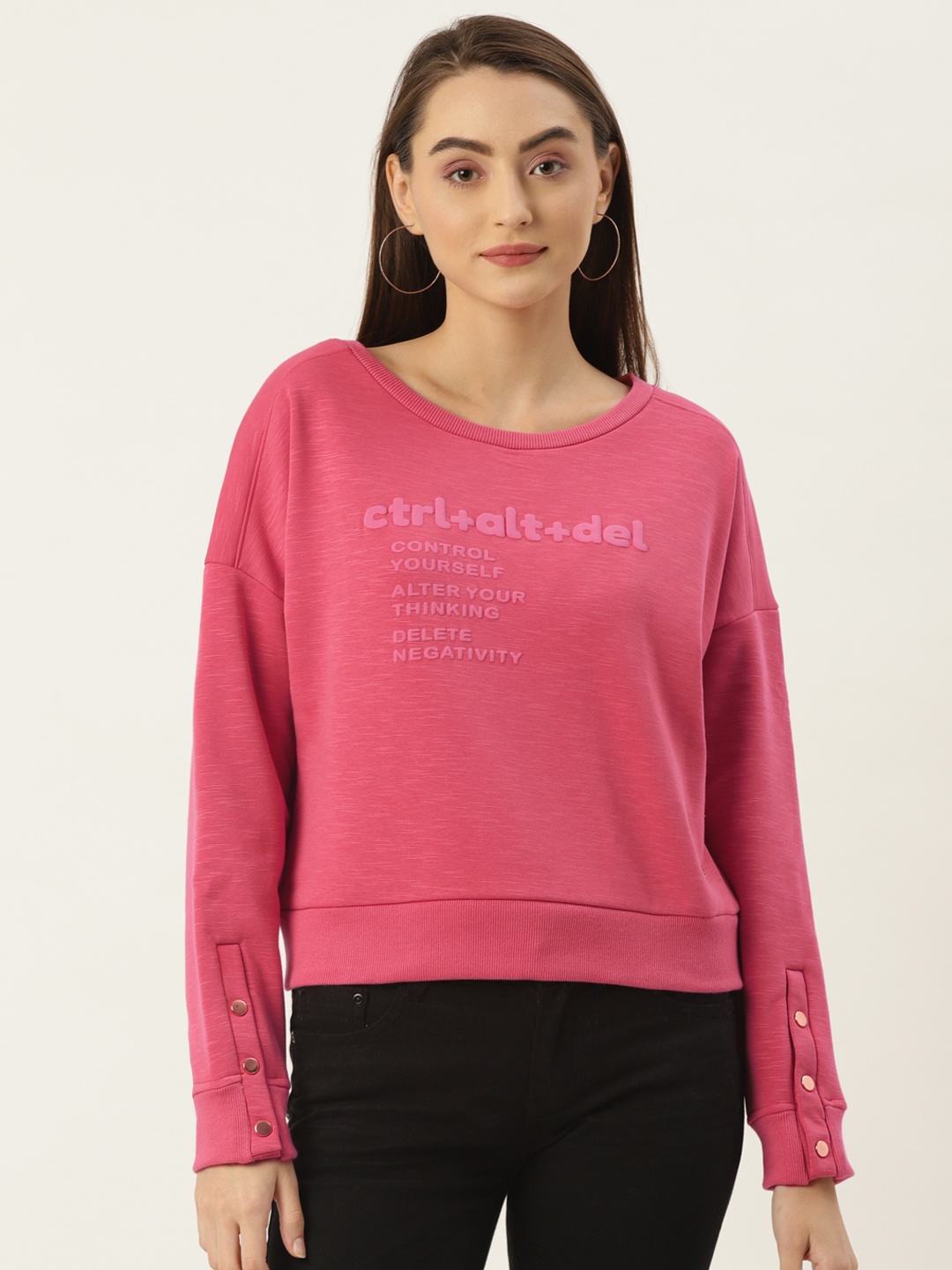 

Monte Carlo Women Pink Printed Sweatshirt