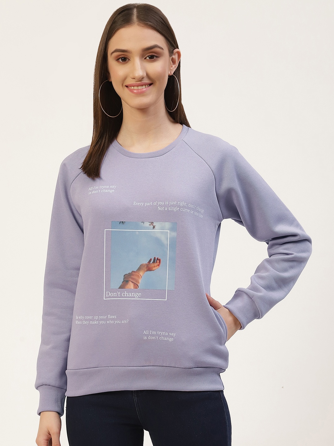 

Monte Carlo Women Purple Printed Sweatshirt