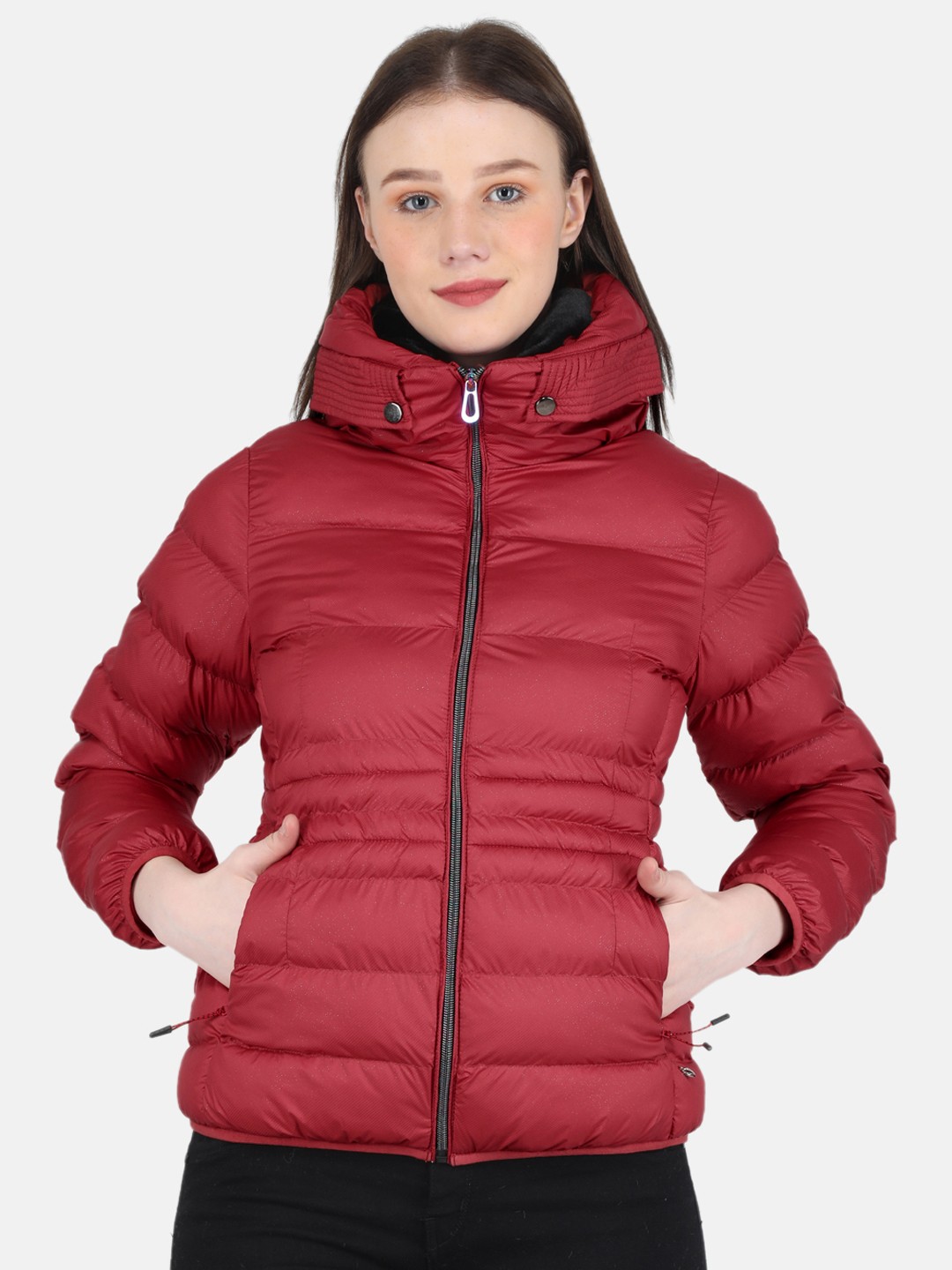 

Monte Carlo High Neck Padded Jacket, Red