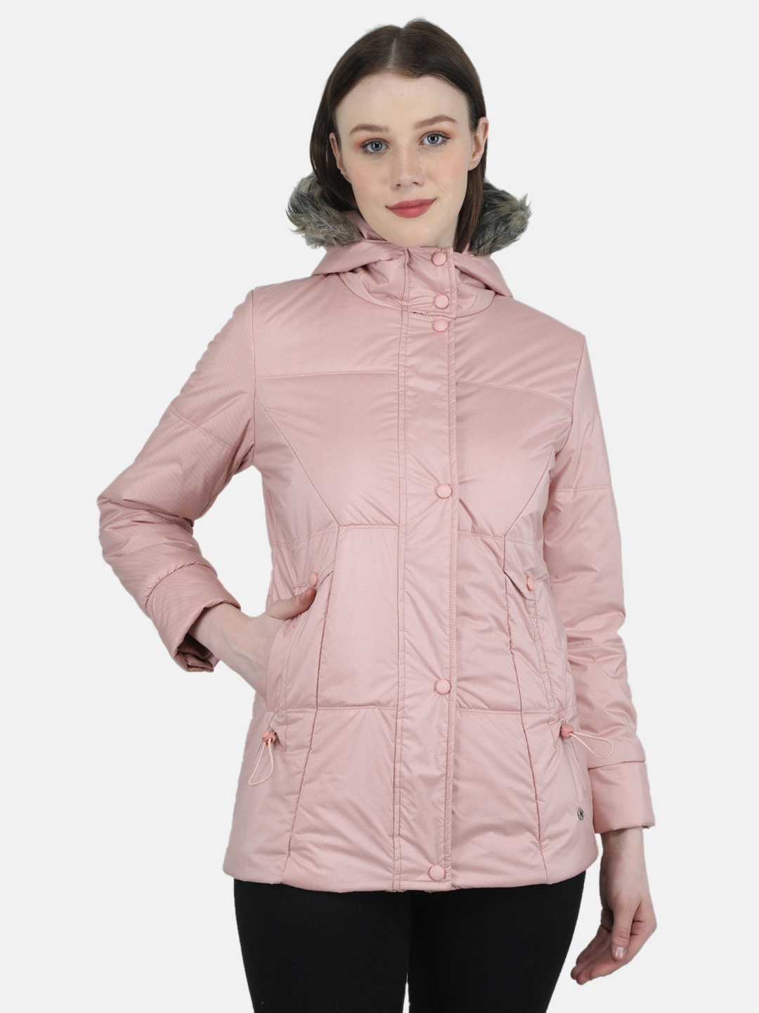 

Monte Carlo Hooded Parka Jacket, Peach