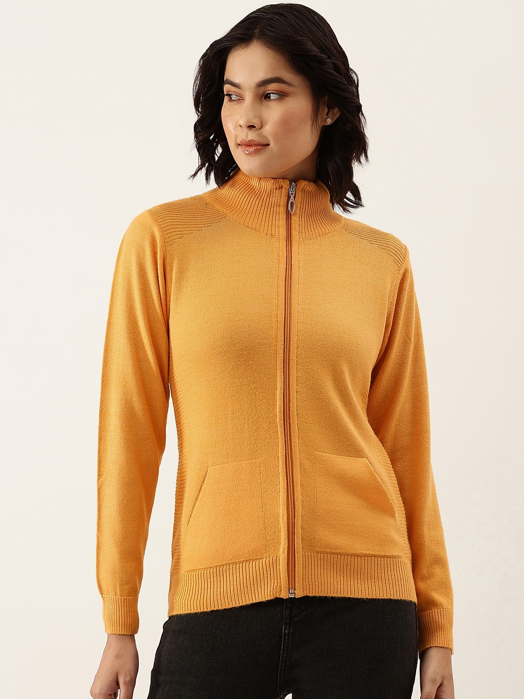 

Monte Carlo Women Mustard Yellow Cardigan
