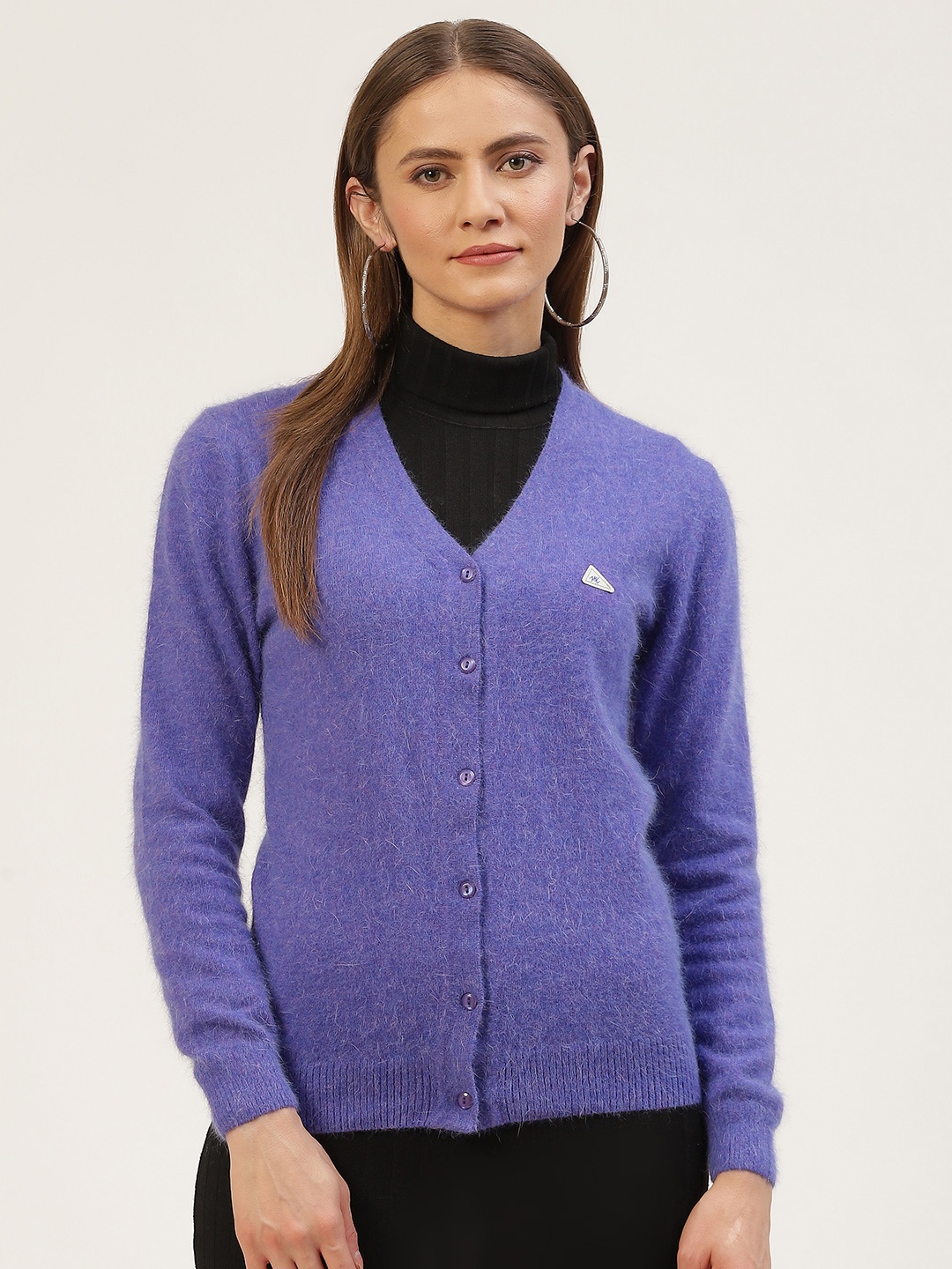 

Monte Carlo Women Purple Solid Cardigan