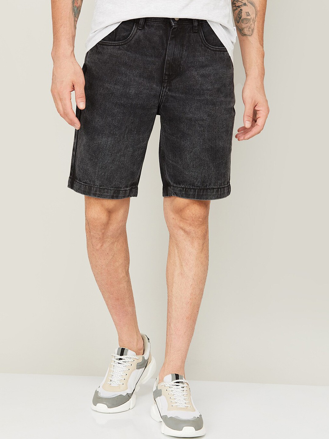 

Forca by Lifestyle Men Grey Denim Shorts