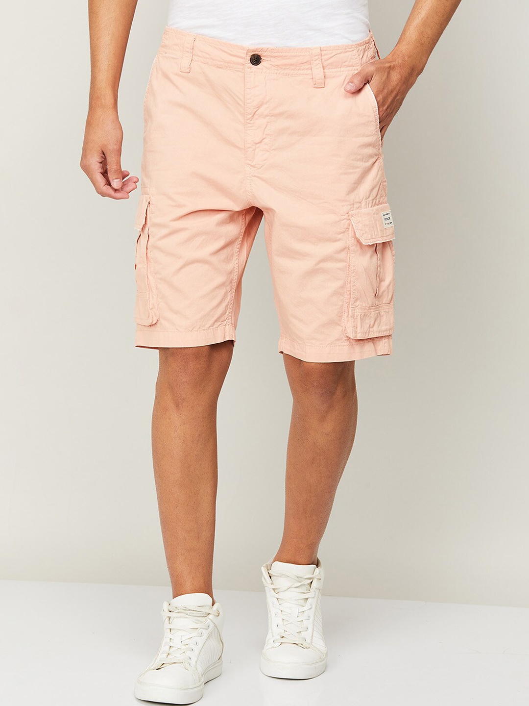 

Forca by Lifestyle Men Pink Cargo Shorts