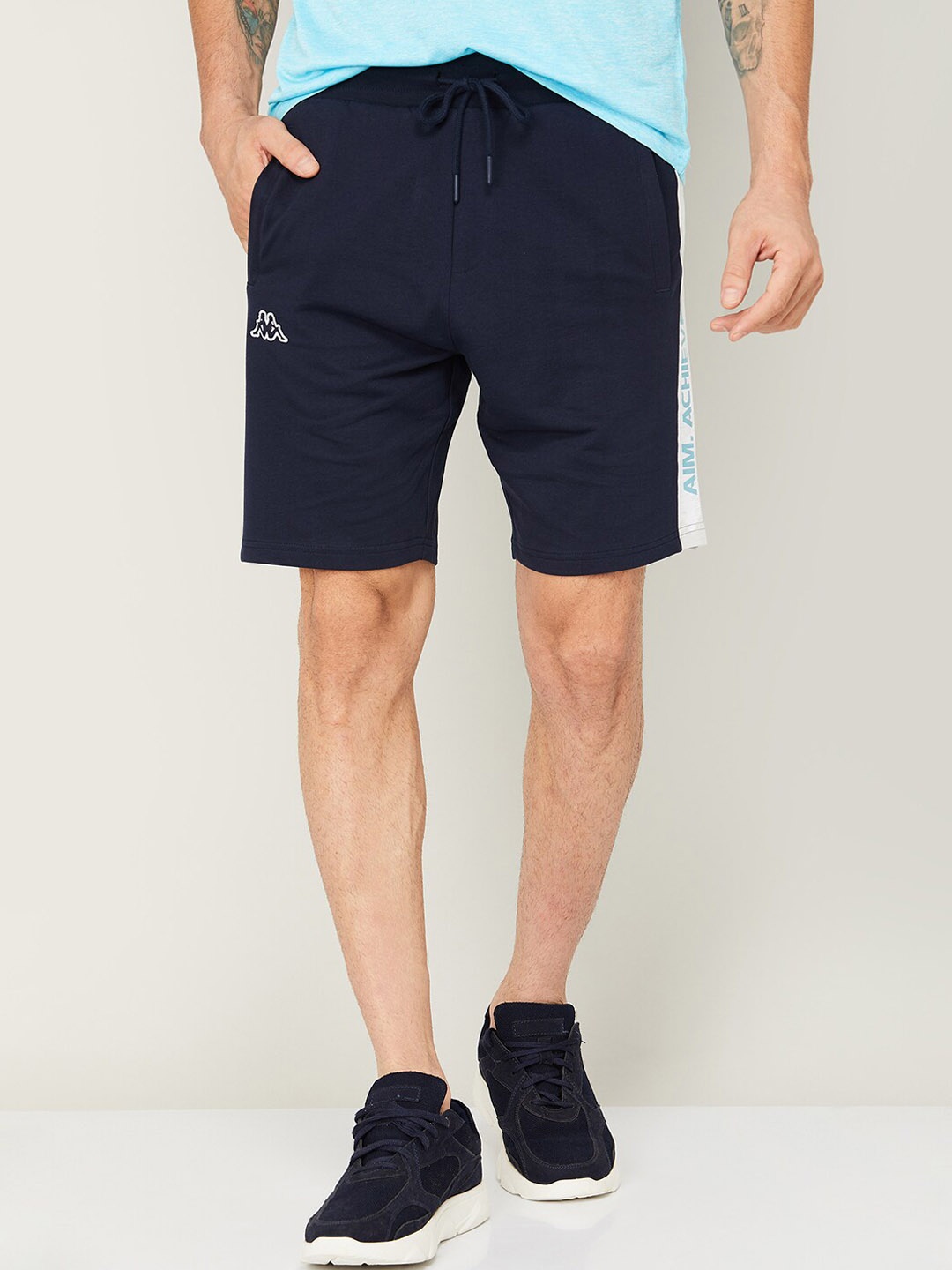 

Kappa Men Navy Blue Sports Shorts