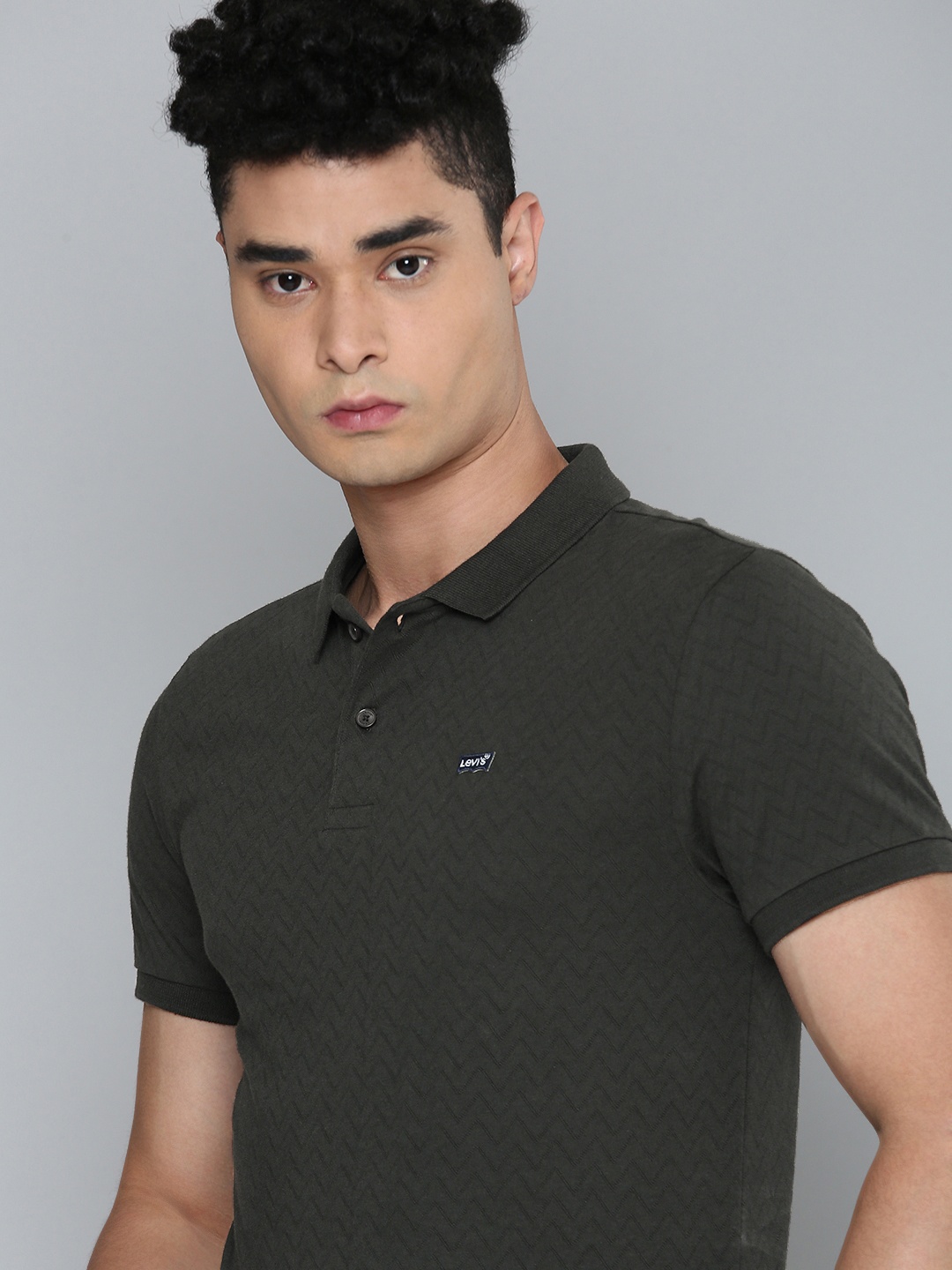 

Levis Men Black Pure Cotton Polo Collar T-shirt