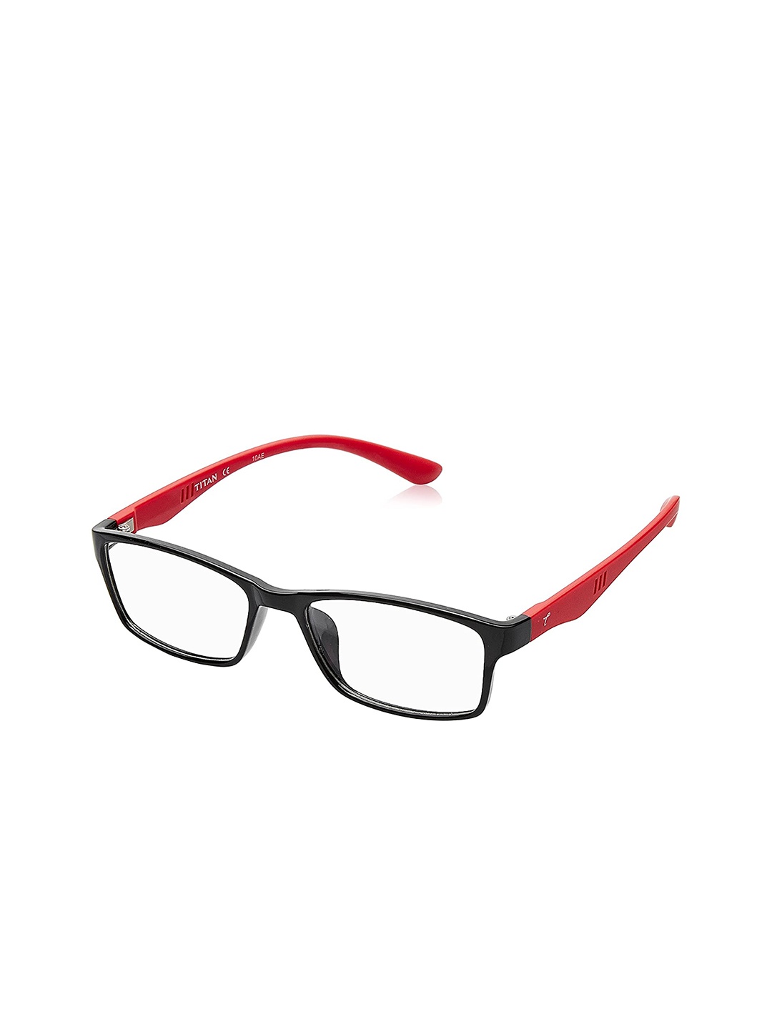 

Titan Unisex Black & Red Full Rim Rectangle Frames