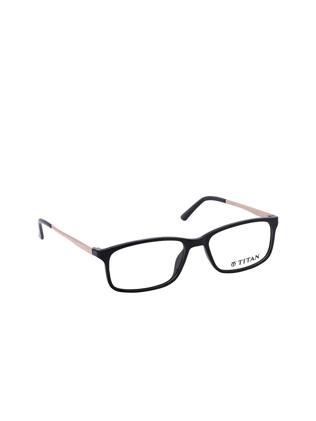 

Titan Unisex Black & Beige Full Rim Rectangle Frames