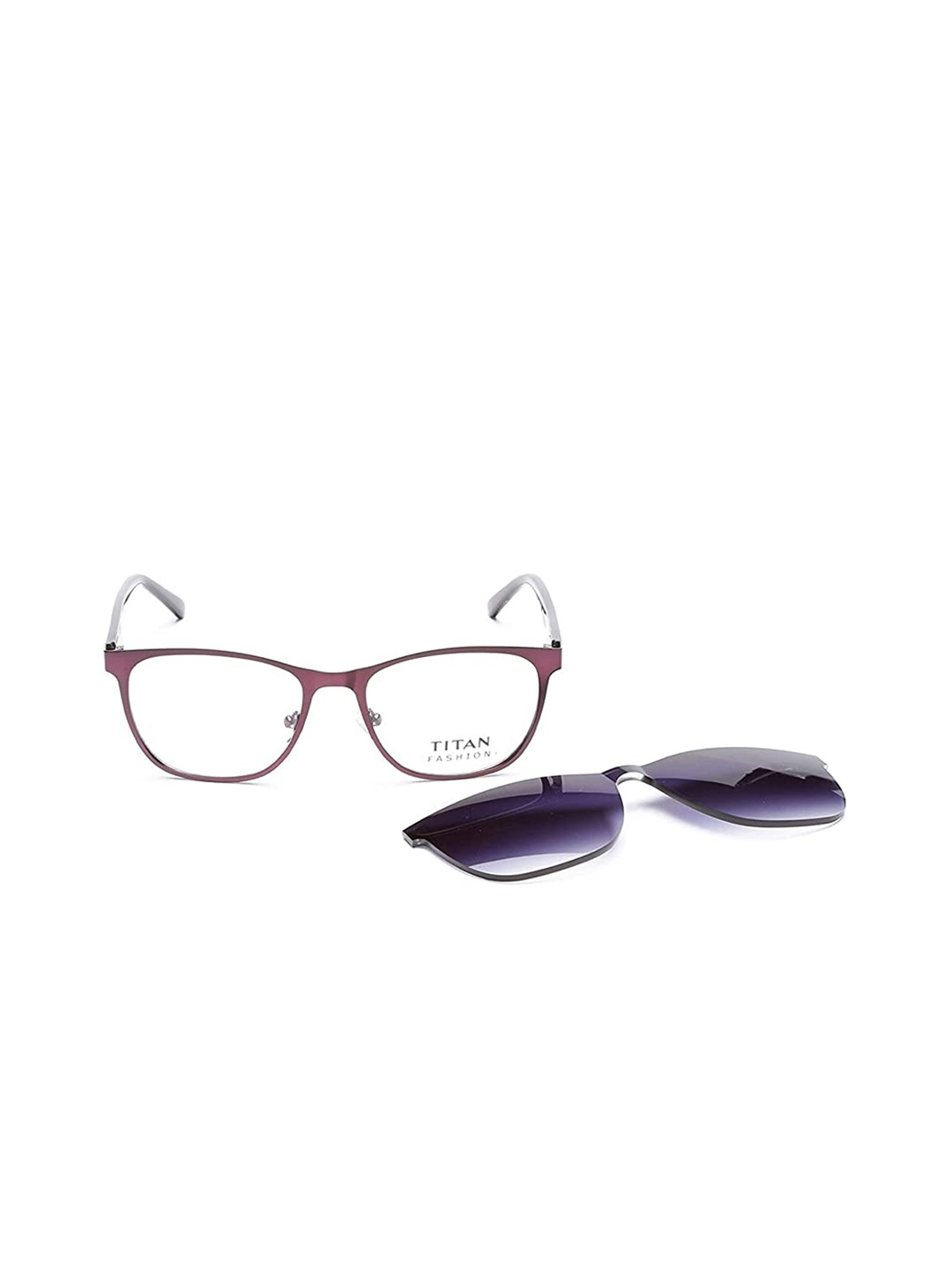 

Titan Unisex Purple Colourblocked Full Rim Square Frames TF1045WFM1