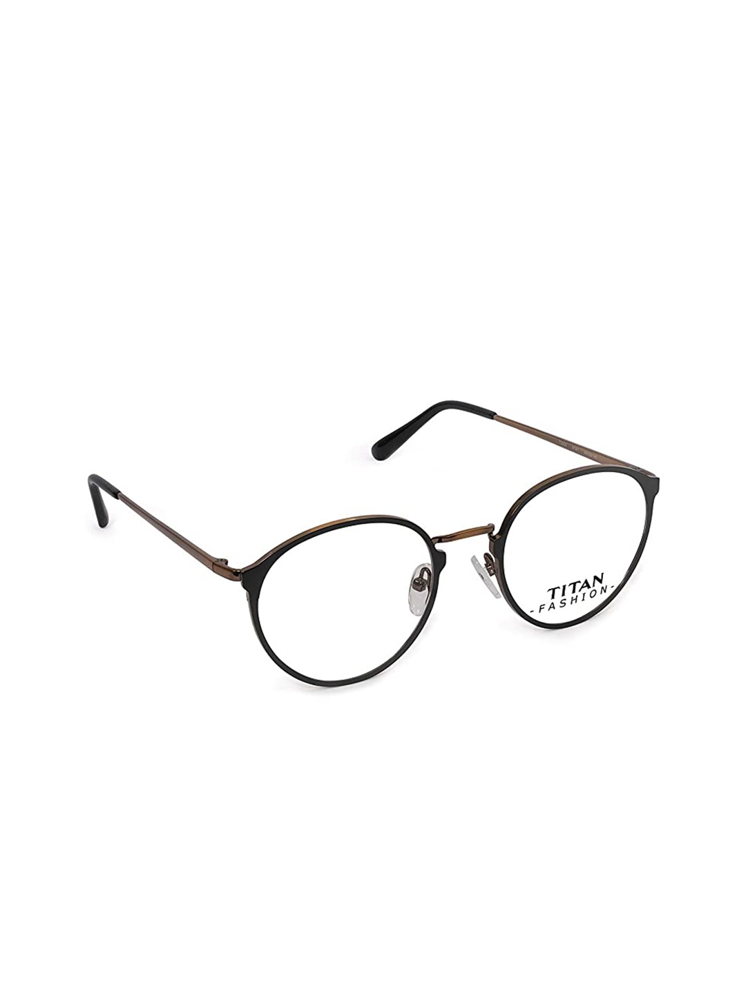 

Titan Unisex Copper-Toned & Black Full Rim Round Frames