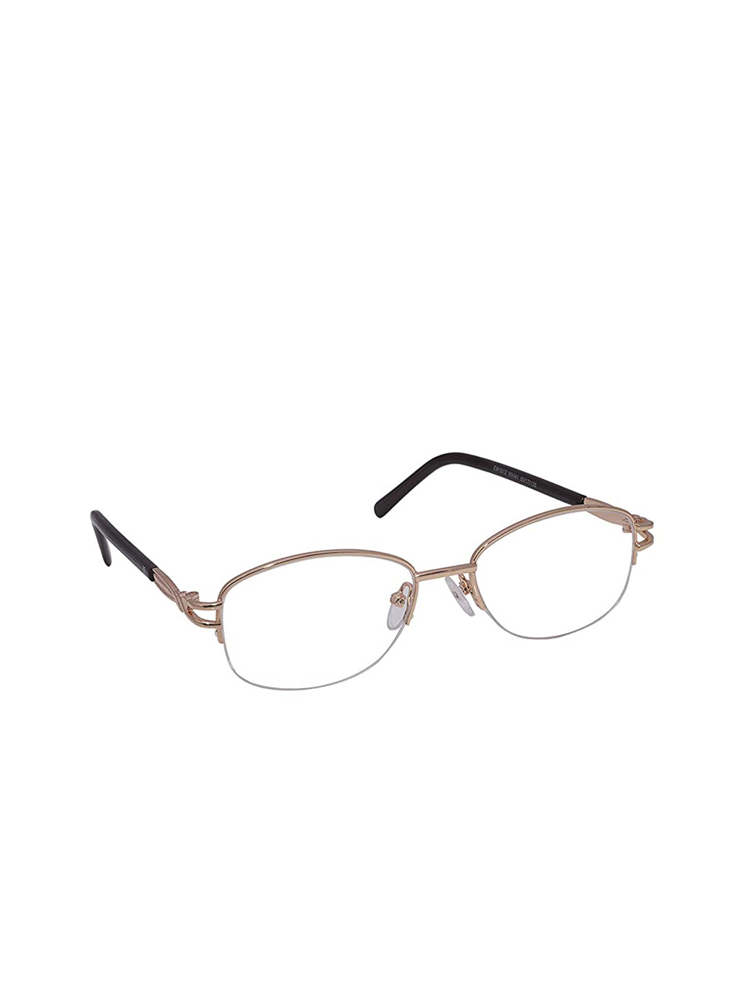 

Titan Unisex Gold-Toned & Black Full Rim Oval Frames