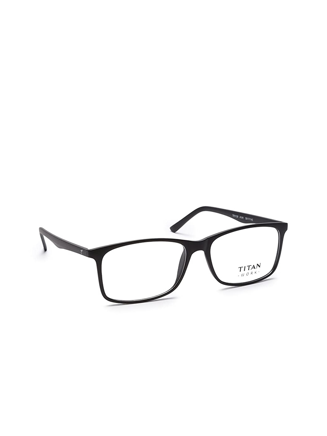 

Titan Unisex Black Full Rim Square Frames