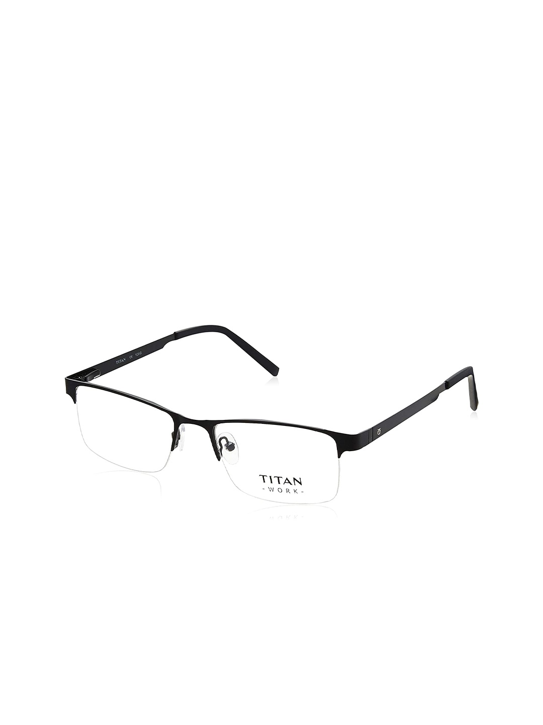 

Titan Unisex Black Half Rim Rectangle Frames