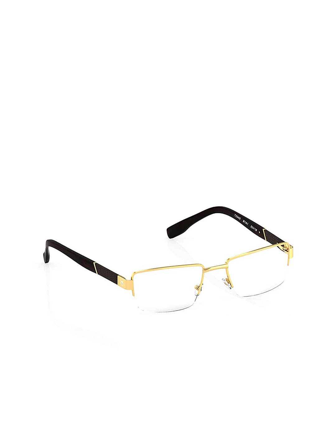 

Titan Adults Unisex Gold-Toned & Black Half Rim Rectangle Frames