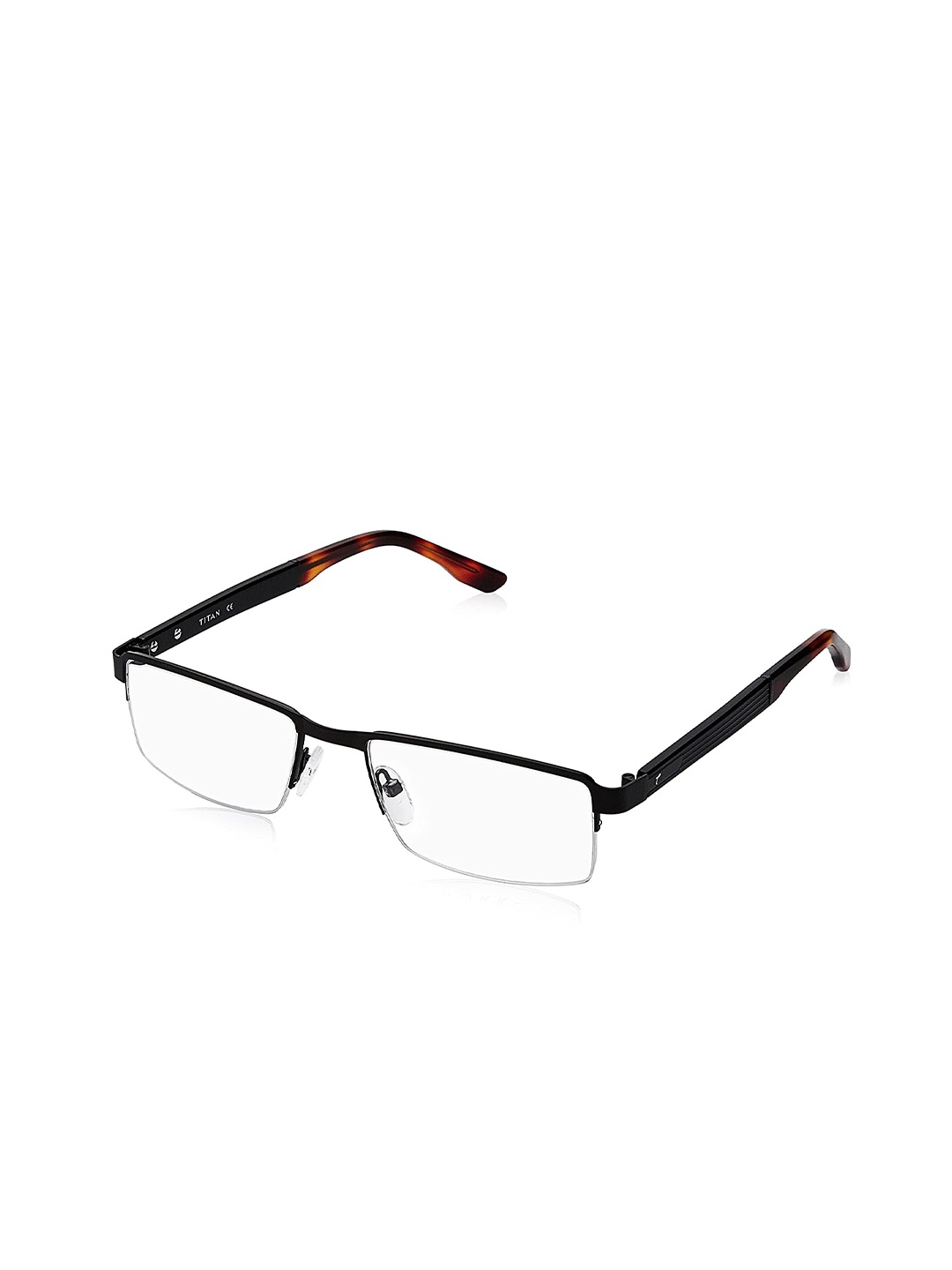 

Titan Unisex Black Half Rim Rectangle Frames