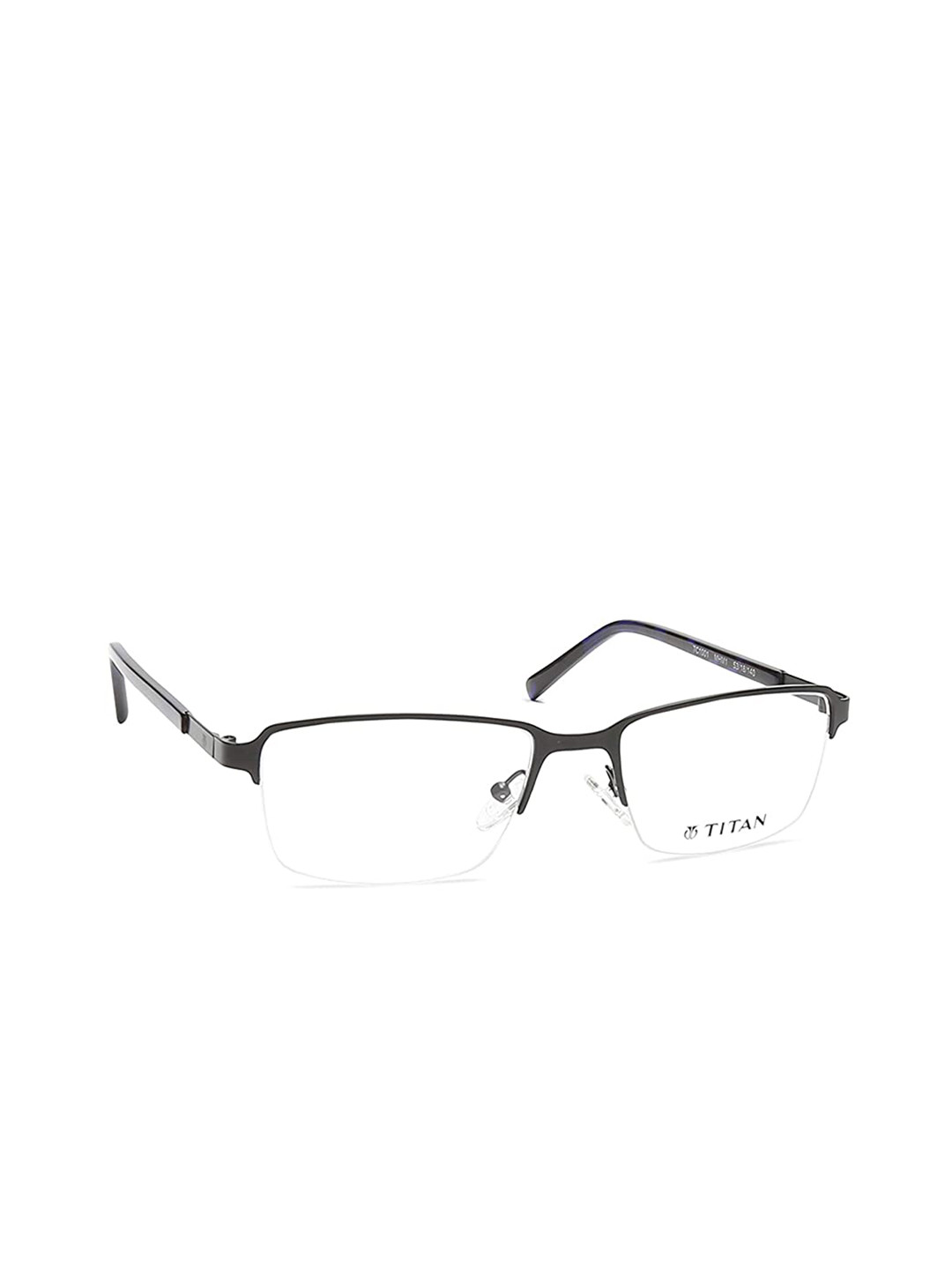 

Titan Unisex Blue & Black Half Rim Rectangle Frames TC1001MHM1